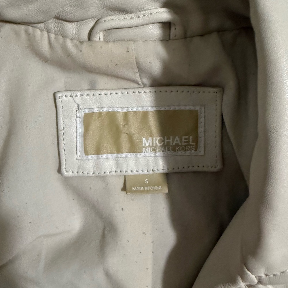 Off white leather jacket - Picture 4 of 6